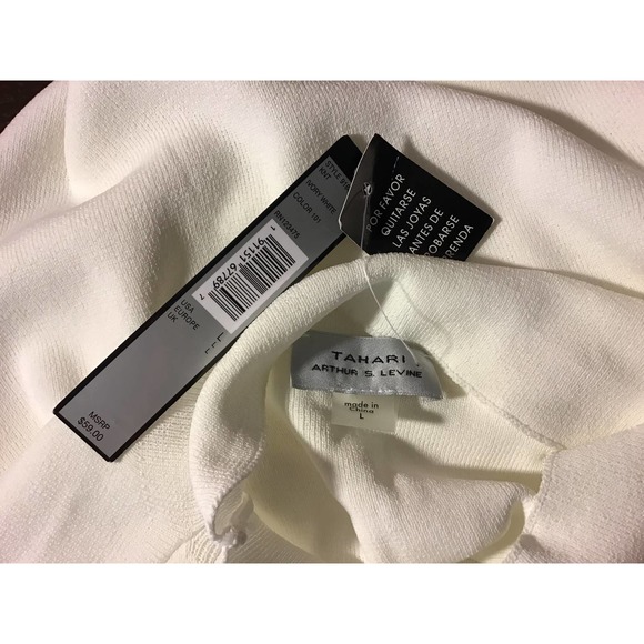 Tahari Women’s Sleeveless White Shirt Size L NWT - Picture 3 of 4